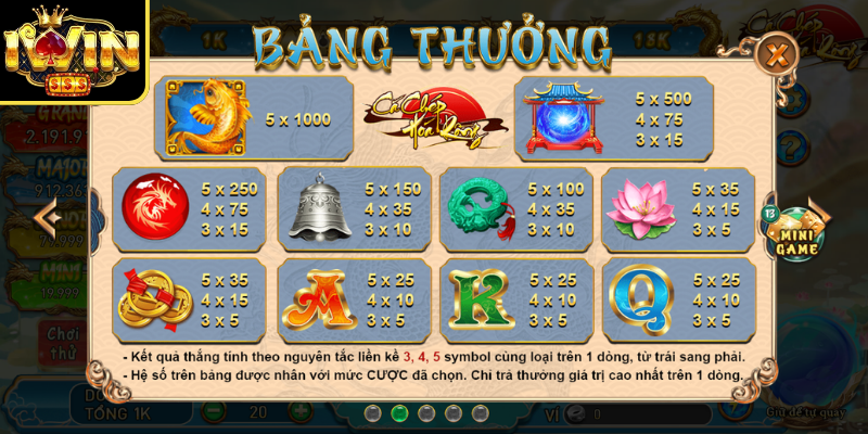 Thưởng lớn nhiều cấp độ trong game