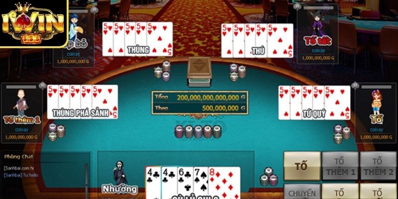 Các vị trí quan sát quân ngửa trước khi đưa ra mức cược